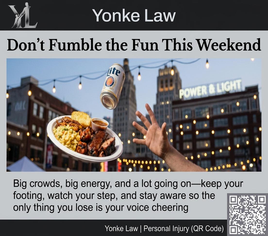 Yonke Law — don't fumble the fun this weekend. Kansas City barbecue and the Power & Light District